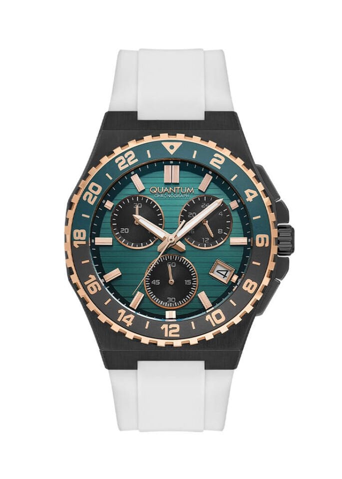 Quantum PWG1147.093 Quartz Silikon Beyaz 43 mm Erkek Kol Saati