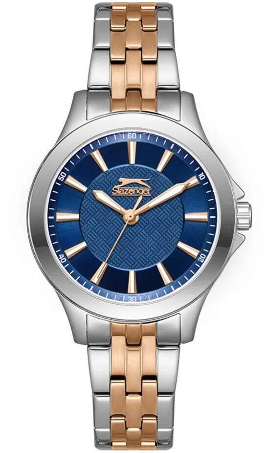 Slazenger SL.09.2349.3.04 Quartz Çelik Rose/Gri Mavi Kadran 35 mm Kadın Kol Saati