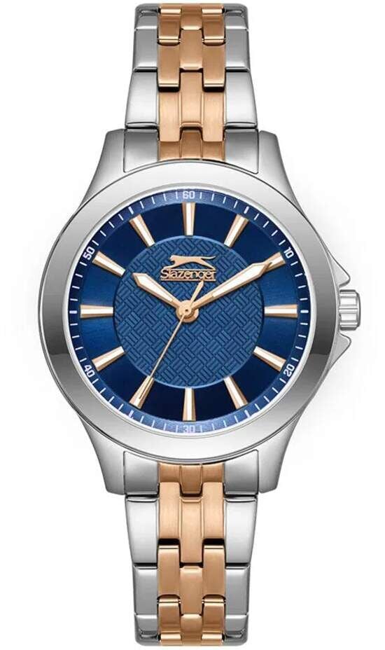 Slazenger SL.09.2349.3.04 Quartz Çelik Rose/Gri Mavi Kadran 35 mm Kadın Kol Saati