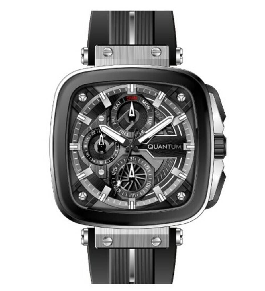 Quantum PWG1014.361 Silikon Siyah 45 mm Erkek Kol Saati