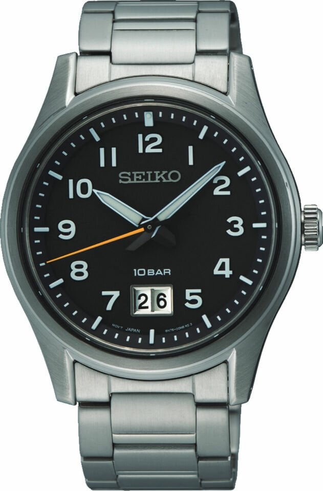 Seiko SUR569P1 Quartz Çelik Gri Siyah Kadran 40 mm Erkek Kol Saati