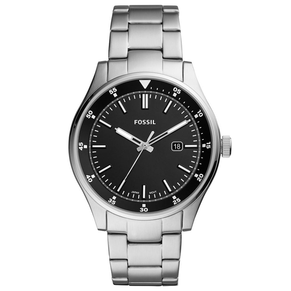 Fossil FFS5530 Quartz Çelik Gri Siyah Kadran 44 mm Erkek Kol Saati
