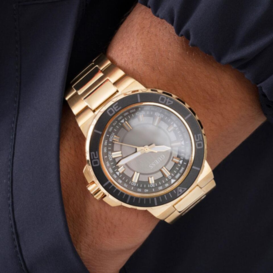 Guess GUGW0426G2 44 mm Altın Rengi Erkek Kol Saati