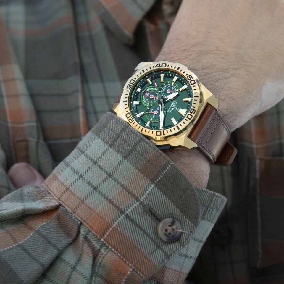 Festina F20728/2 Chrono Bike Quartz Deri Kahverengi 20 ATM 45 mm Erkek Kol Saati