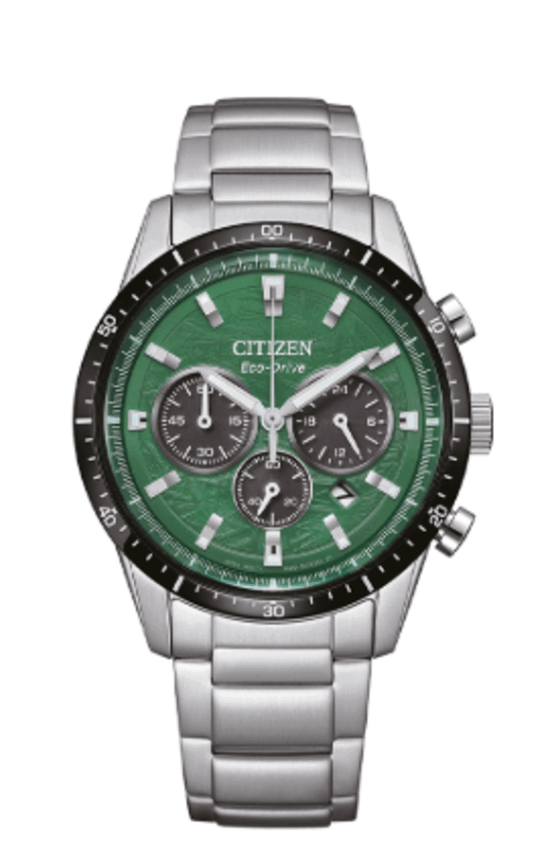 Citizen CA4624-56X Quartz Çelik Gri Yeşil Kadran 10 ATM 39 mm Erkek Kol Saati