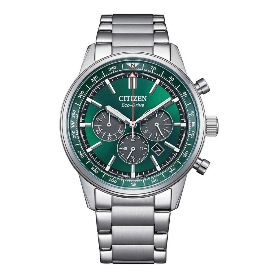 Citizen CA4720-52X Quartz Çelik Gri Yeşil Kadran 10 ATM 42 mm Erkek Kol Saati