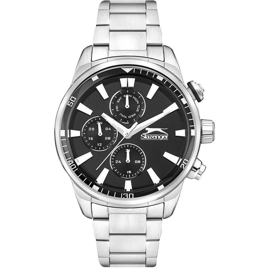 Slazenger SL.09.2272.2.01 Quartz Çelik Gri Siyah Kadran 44 mm Erkek Kol Saati