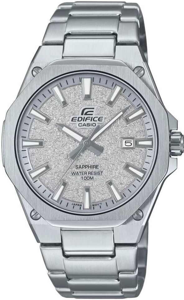 Casio EFR-S108DE-8AVUDF Edifice Quartz Çelik Gri Safir 10 ATM 40 mm Erkek Kol Saati