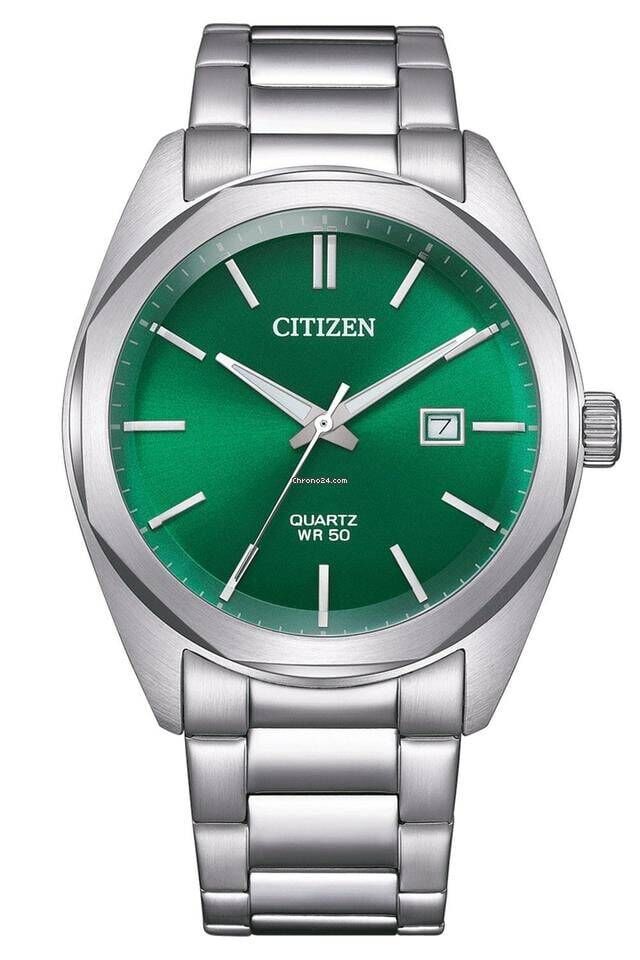 Citizen BI5110-54X Quartz Çelik Gri Yeşil Kadran 41 mm Erkek Kol Saati
