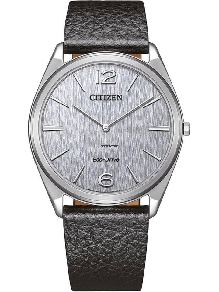Citizen AR3120-16A Quartz Deri Siyah Gri Kadran Safir Cam 39 mm Erkek Kol Saati