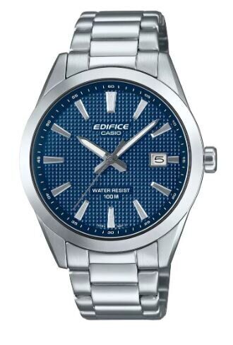 Casio EFV-160D-2AVDF Edifice Quartz Çelik Gri Lacivert Kadran 10 ATM 40 mm Erkek Kol Saati