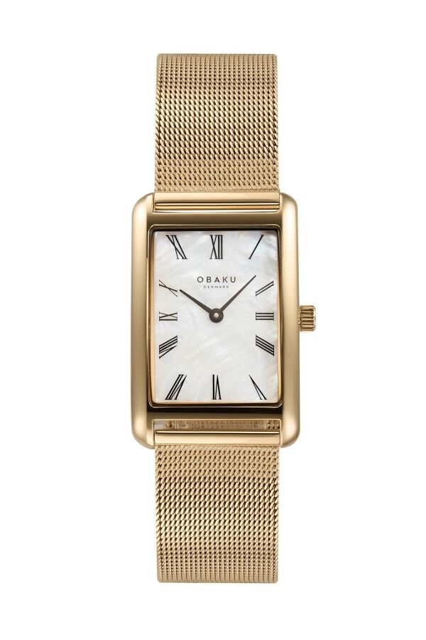 Obaku Denmark V311LXGWMG Quartz Hasır Kordon Altın Rengi 24 mm Kadın Kol Saati