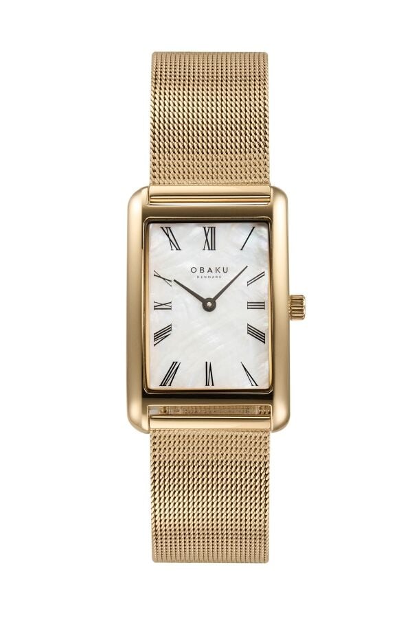 Obaku Denmark V311LXGWMG Quartz Hasır Kordon Altın Rengi 24 mm Kadın Kol Saati