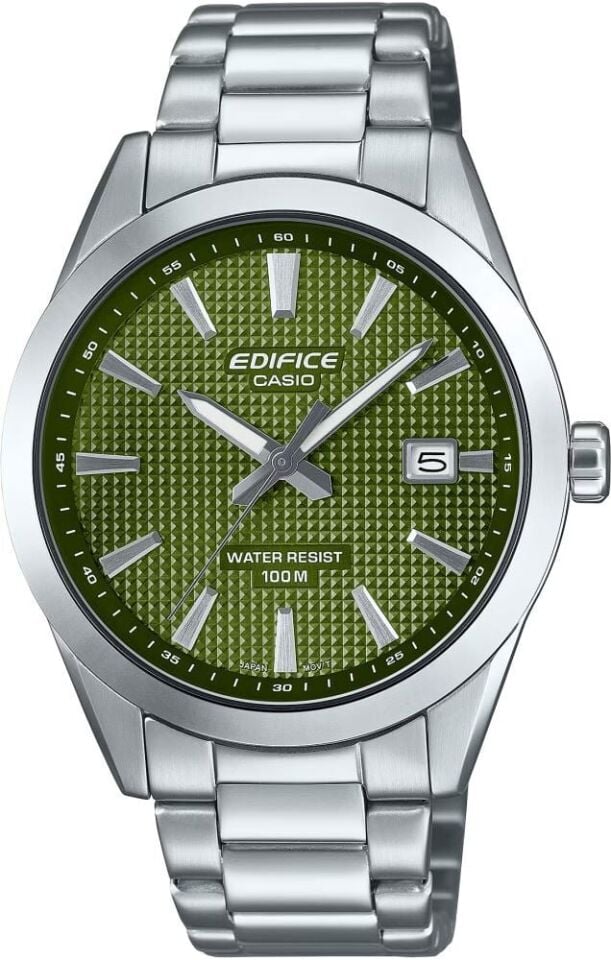 Casio EFV-160D-3AVDF Edifice Quartz Çelik Gri Yeşil Kadran 10 ATM 40 mm Erkek Kol Saati
