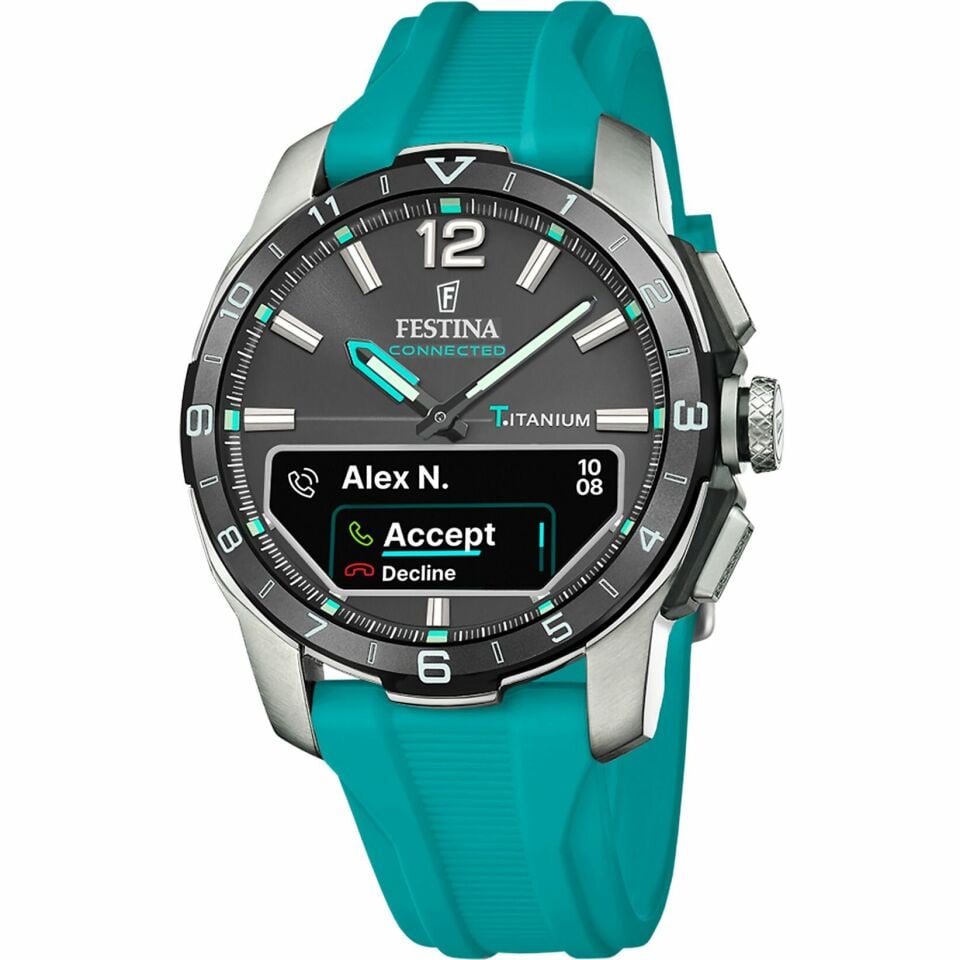 Festina F23000/5 Connected D Black Quartz Silikon Mavi 44 mm Erkek Kol Saati