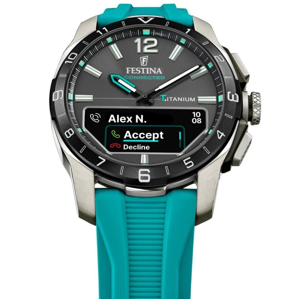 Festina F23000/5 Connected D Black Quartz Silikon Mavi 44 mm Erkek Kol Saati