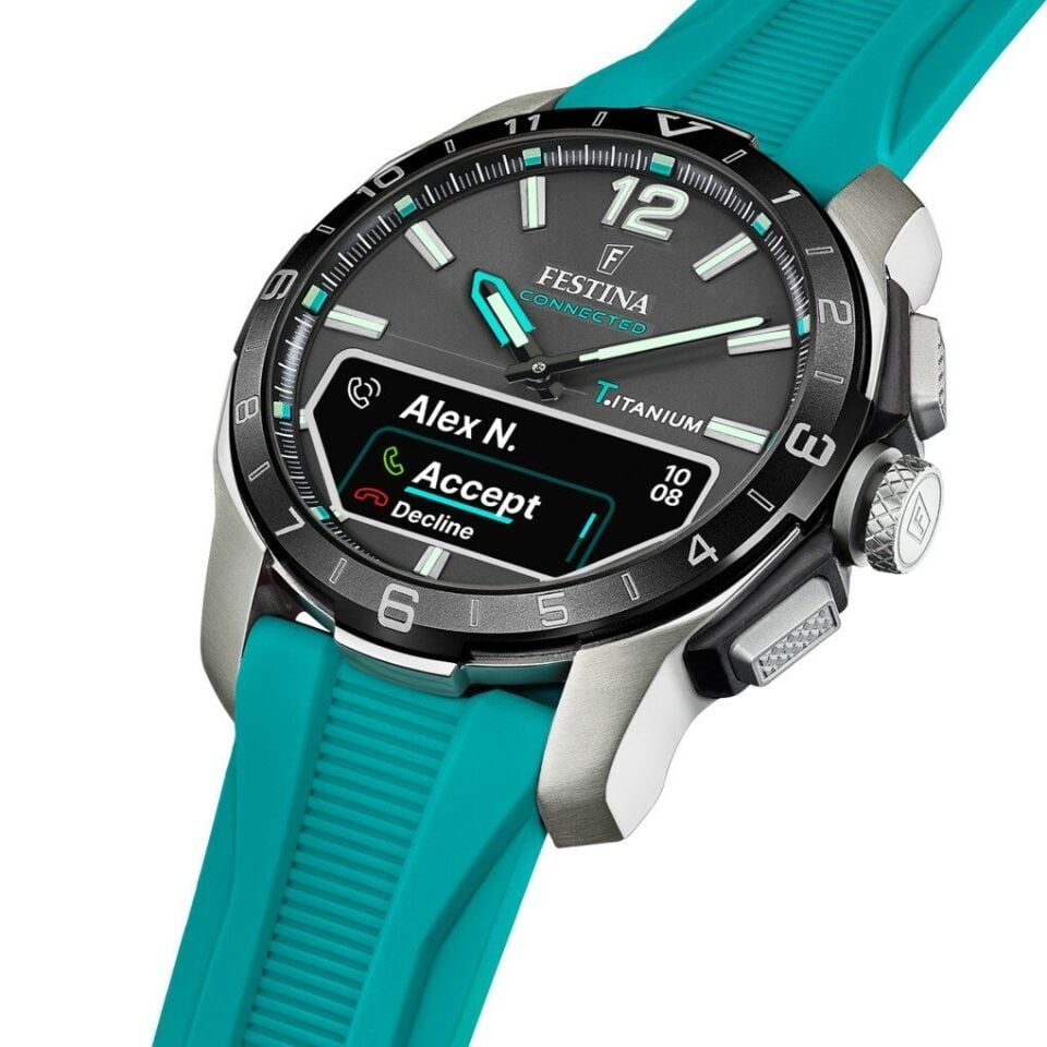 Festina F23000/5 Connected D Black Quartz Silikon Mavi 44 mm Erkek Kol Saati