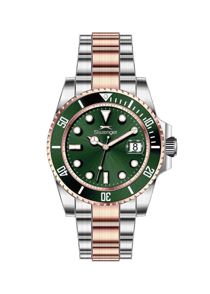 Slazenger SL.09.2518.1.08 Quartz Çelik Rose/Gri Yeşil Kadran 43 mm Erkek Kol Saati