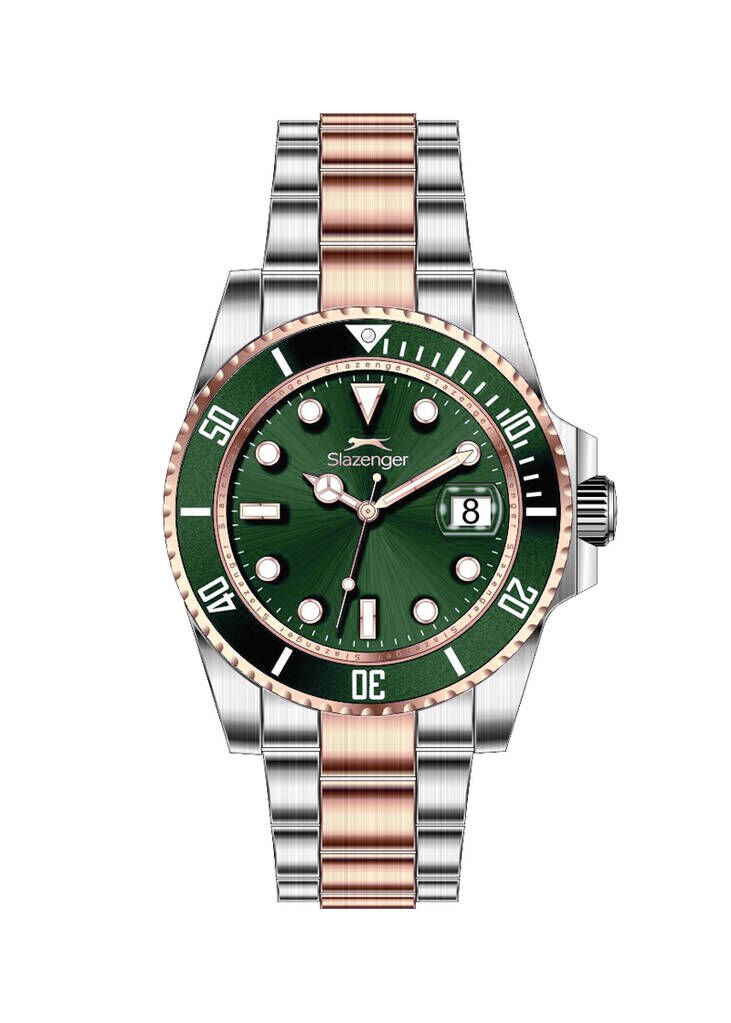 Slazenger SL.09.2518.1.08 Quartz Çelik Rose/Gri Yeşil Kadran 43 mm Erkek Kol Saati