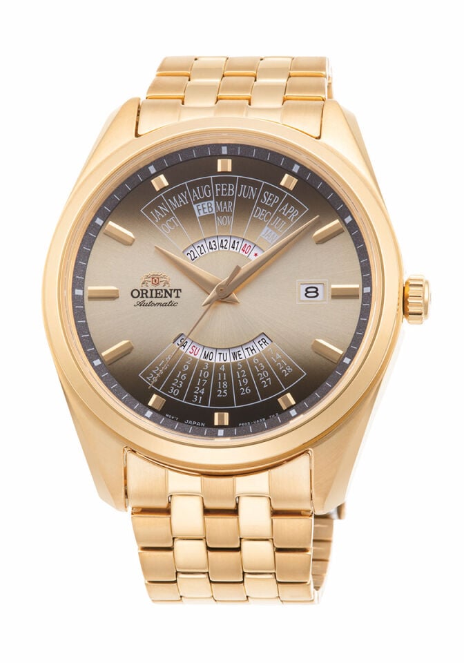 Orient RA-BA0001G10B Kurmalı Otomatik Çelik Altın Rengi Kahverengi Kadran 43 mm Erkek Kol Saati