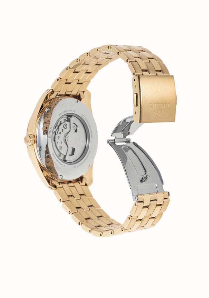 Orient RA-BA0001G10B Kurmalı Otomatik Çelik Altın Rengi Kahverengi Kadran 43 mm Erkek Kol Saati