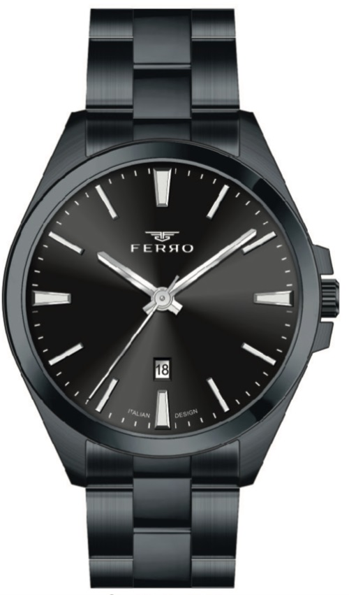 Ferro F11551AWT-G Quartz Çelik Siyah 41 mm Erkek Kol Saati