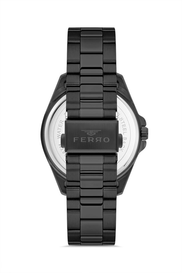 Ferro F11551AWT-G Quartz Çelik Siyah 41 mm Erkek Kol Saati
