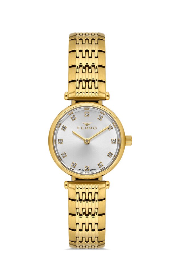 Ferro FL43020A-B Quartz Çelik Gold 26 mm Kadın Kol Saati