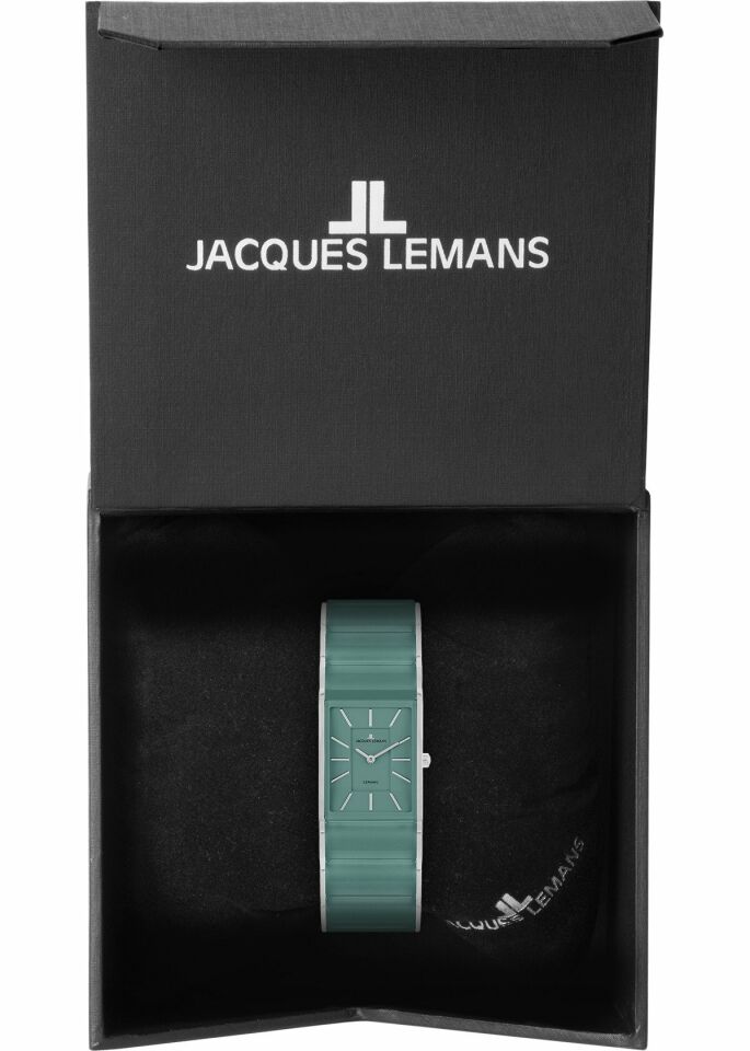 Jacques Lemans Dublin 1-2214E Quartz Çelik Yeşil Safir Cam 20*26 mm Kadın Kol Saati