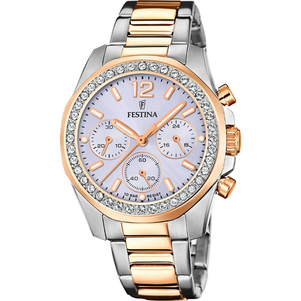 Festina F20608/3 Rainbow Quartz Çelik Rose/Gri 10 ATM 38 mm Kadın Kol Saati