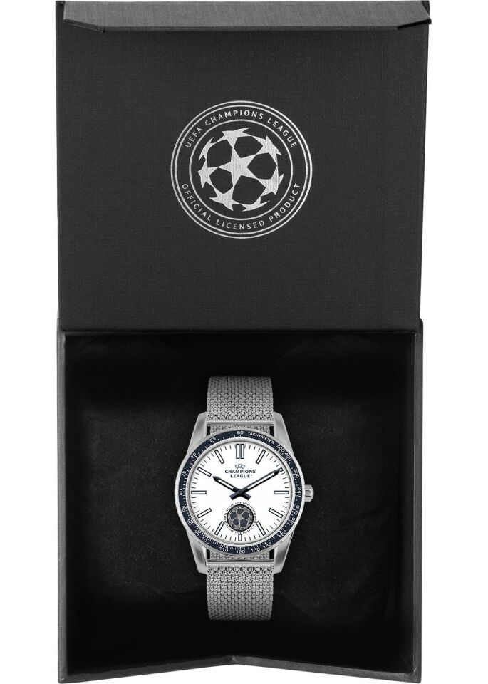 Jacques Lemans Uefa Champions League CL-101D Quartz Hasır Çelik Kordon Gri 39 mm Erkek Kol Saati