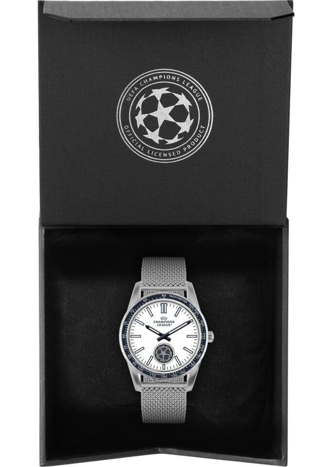 Jacques Lemans Uefa Champions League CL-101D Quartz Hasır Çelik Kordon Gri 39 mm Erkek Kol Saati