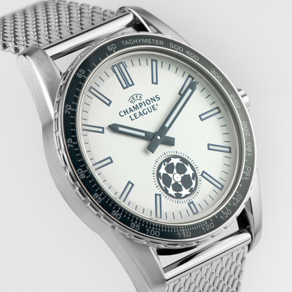 Jacques Lemans Uefa Champions League CL-101D Quartz Hasır Çelik Kordon Gri 39 mm Erkek Kol Saati