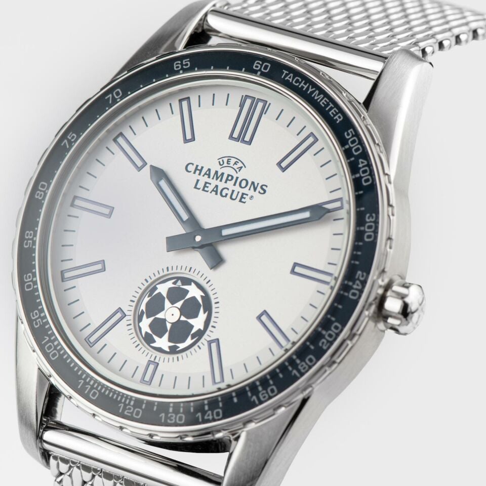 Jacques Lemans Uefa Champions League CL-101D Quartz Hasır Çelik Kordon Gri 39 mm Erkek Kol Saati