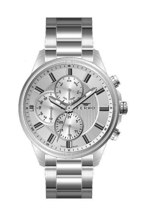 Ferro FM11533AWT-A Quartz Çelik Gri 46 mm Erkek Kol Saati