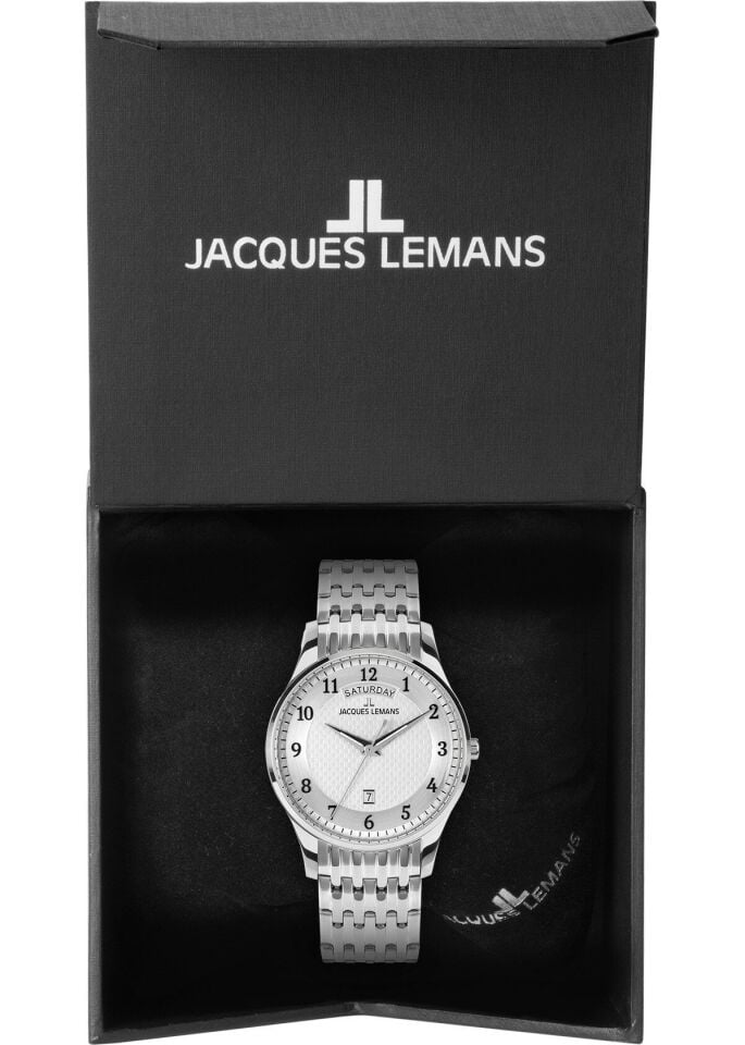 Jacques Lemans London 1-2193P Quartz Çelik Gri 40 mm Erkek Kol Saati
