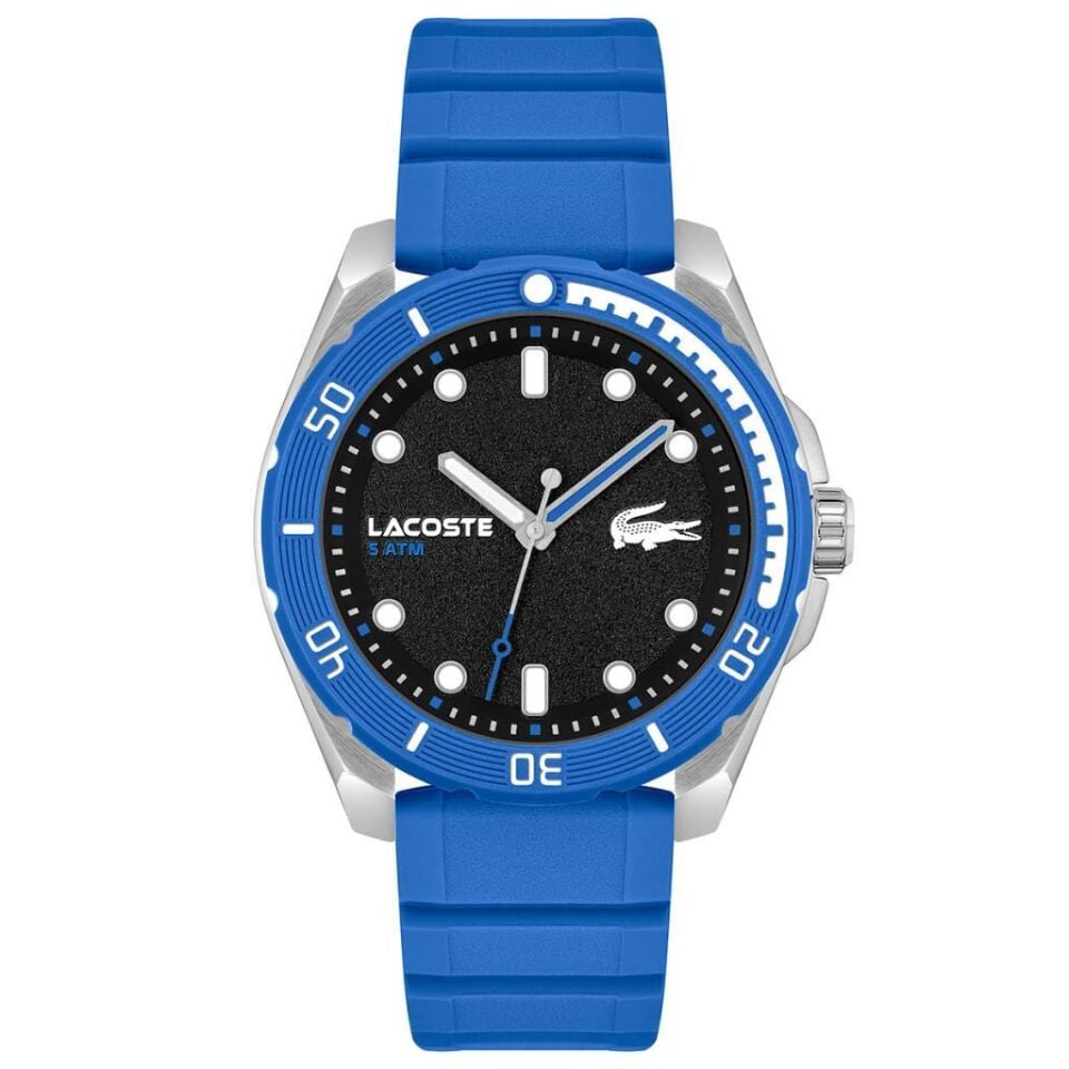 Lacoste 2011285 Quartz Silikon Mavi Siyah Kadran 44 mm Erkek Kol Saati