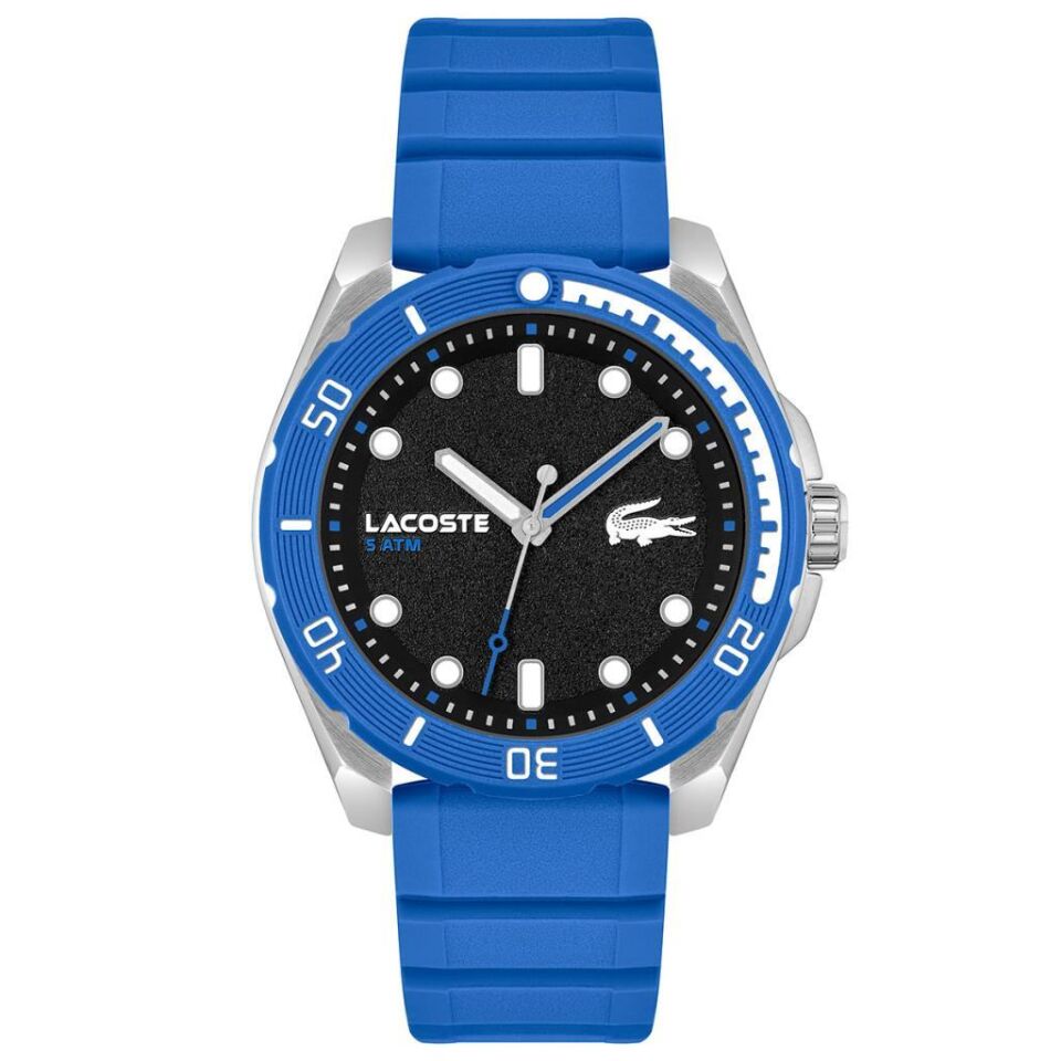 Lacoste 2011285 Quartz Silikon Mavi Siyah Kadran 44 mm Erkek Kol Saati