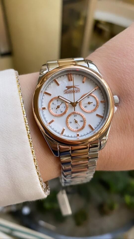 Slazenger SL.09.2063.4.04 36 mm Rose/Gri Kadın Saat