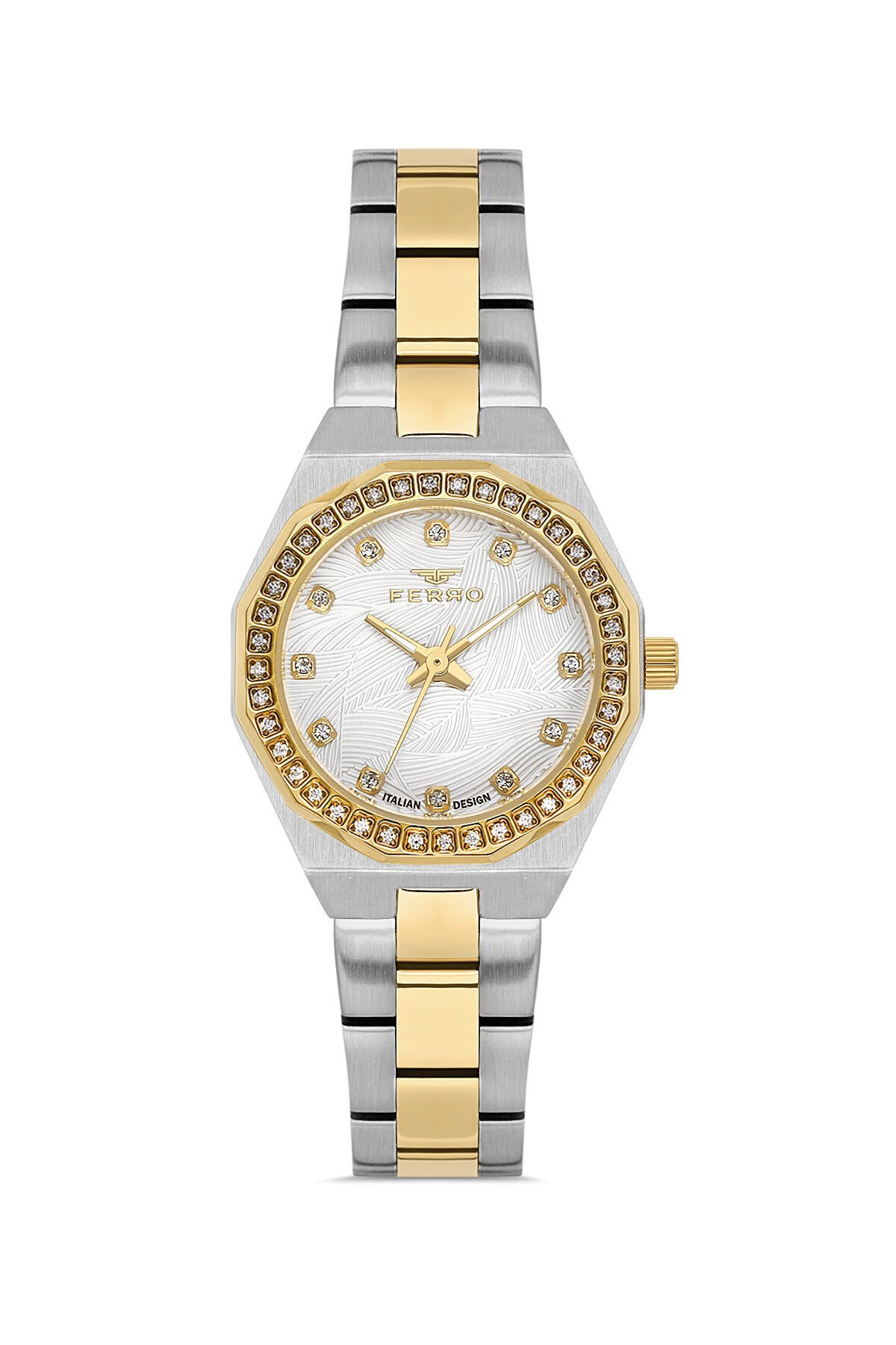 Ferro FL43014A-D Quartz Çelik Altın/Gri 27 mm Kadın Kol Saati