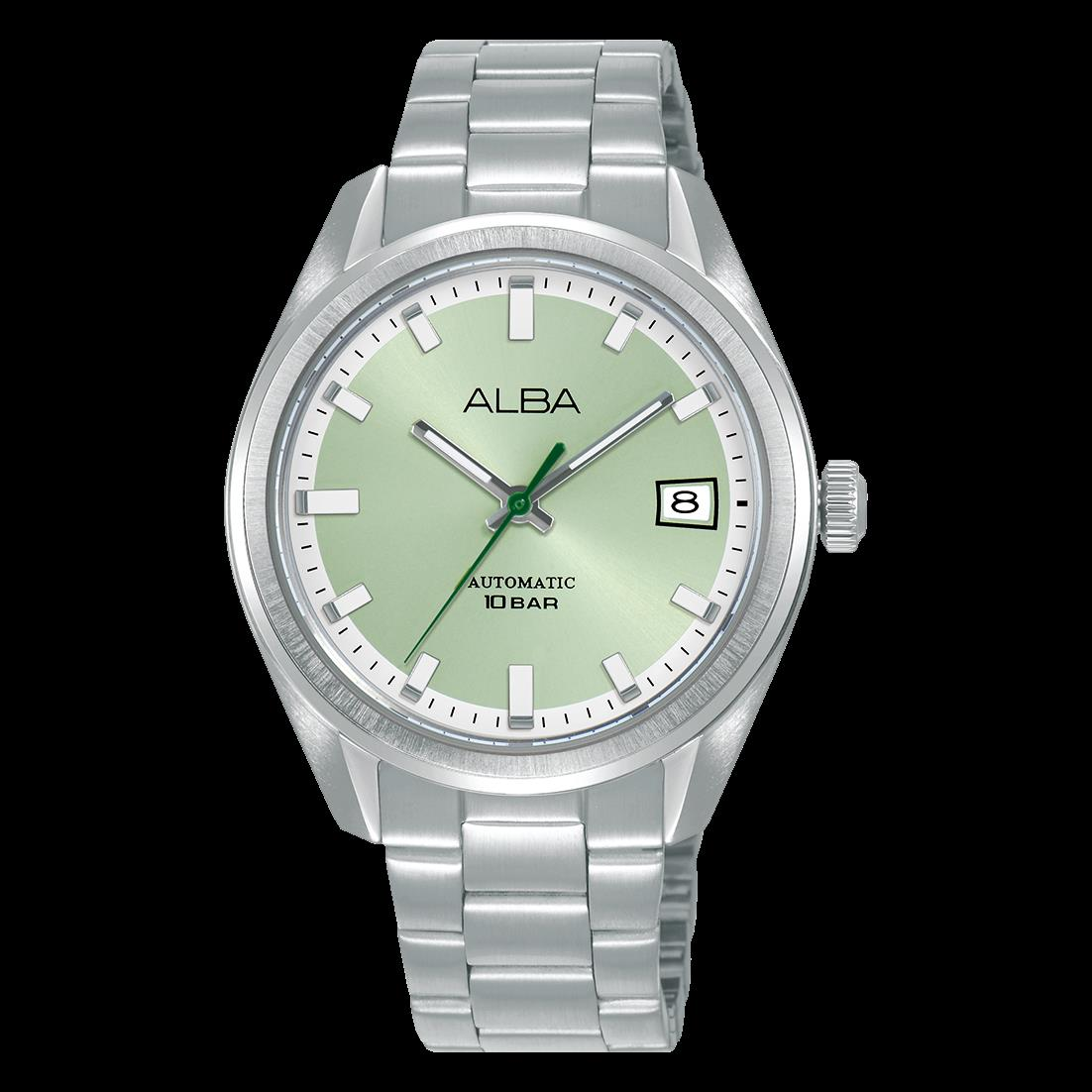 Alba AU4099X1 Otomatik Çelik Gri Yeşil Kadran 10 ATM 38 mm Erkek Kol Saati