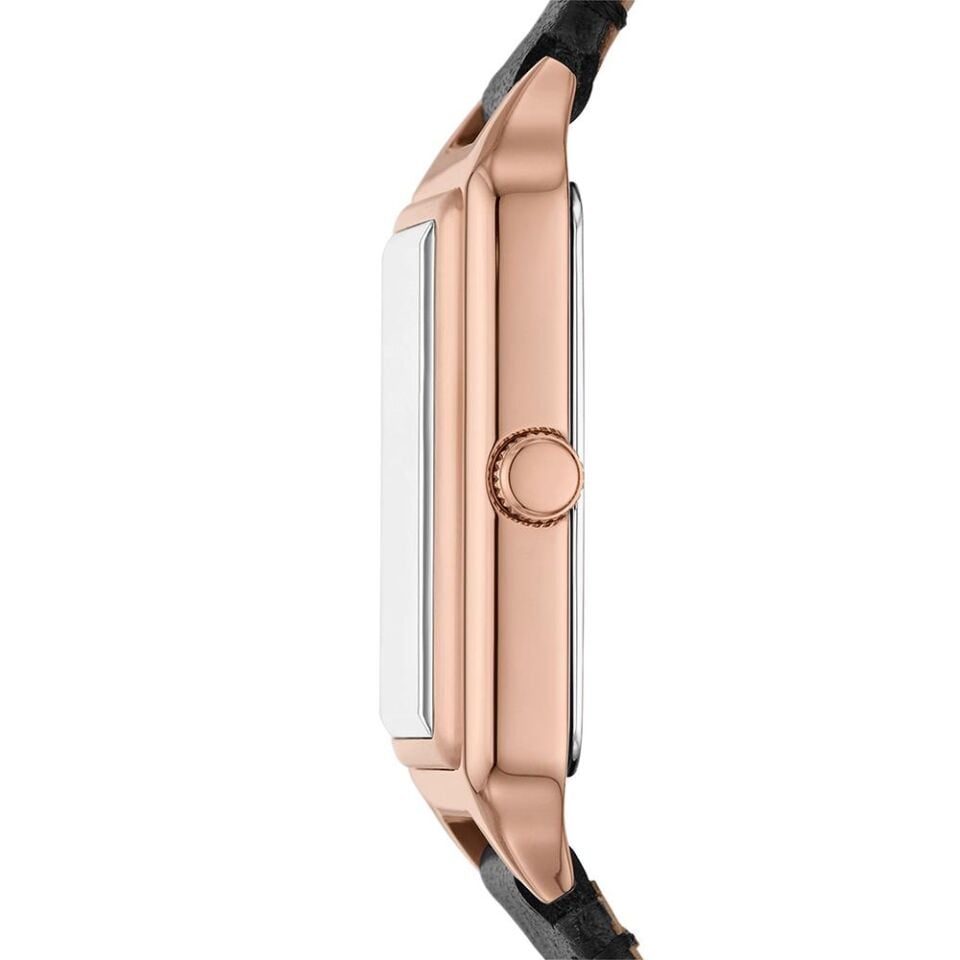 Fossil FES5310 Quartz Dikdörtgen Kasa Deri Siyah 23 mm Kadın Kol Saati