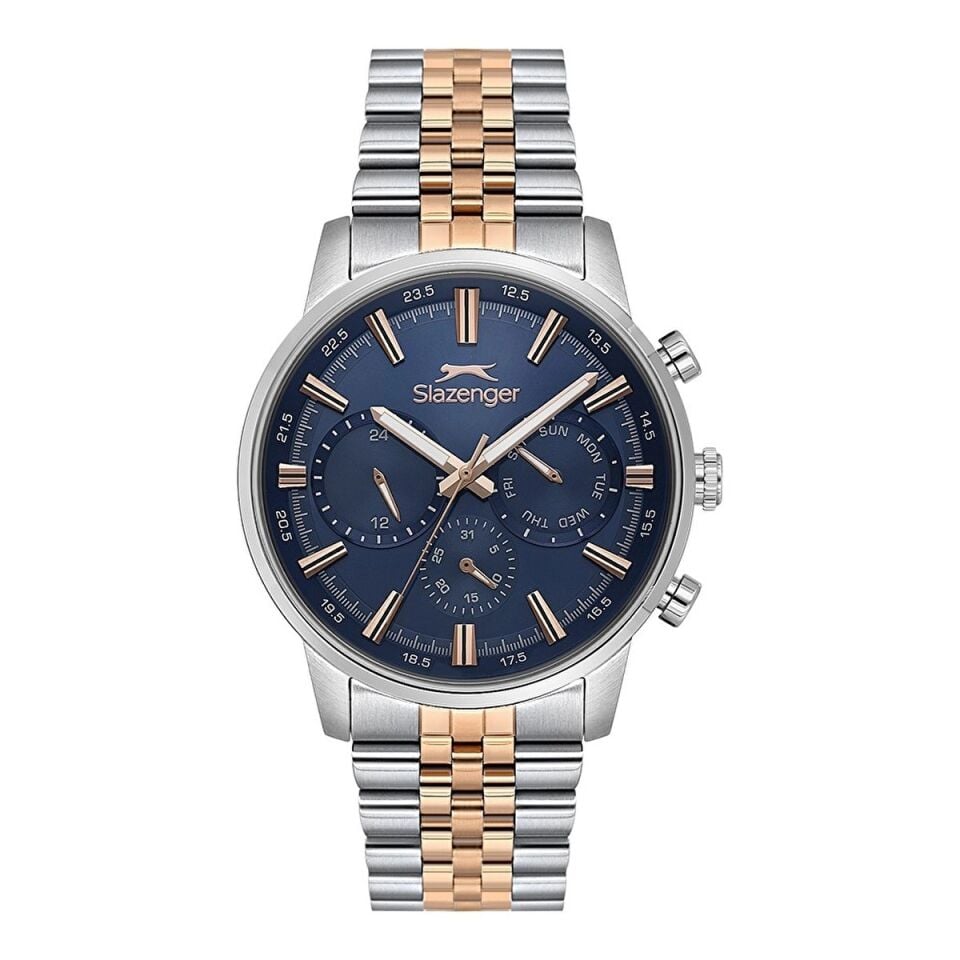 Slazenger SL.09.2453.2.06 Quartz Çelik Altın/Gri Siyah Kadran 43 mm Erkek Kol Saati
