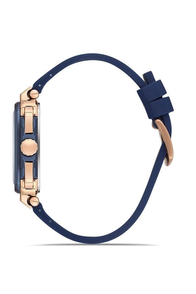 Ferro Lacivert Silikon Kordon Erkek Kol Saati FM11572DWT-T Fonksiyonları Aktif 3 ATM Su Geçirmez