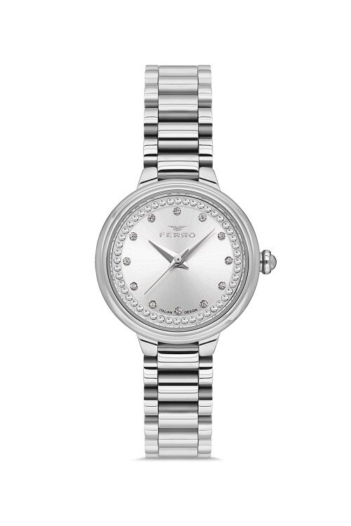 Ferro FL21493A-A Quartz Çelik Gri 28 mm Kadın Kol Saati