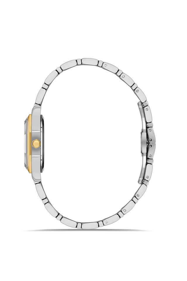 Ferro FL43019A-D Quartz Çelik Altın Gri Beyaz Kadran 26 mm Kadın Kol Saati
