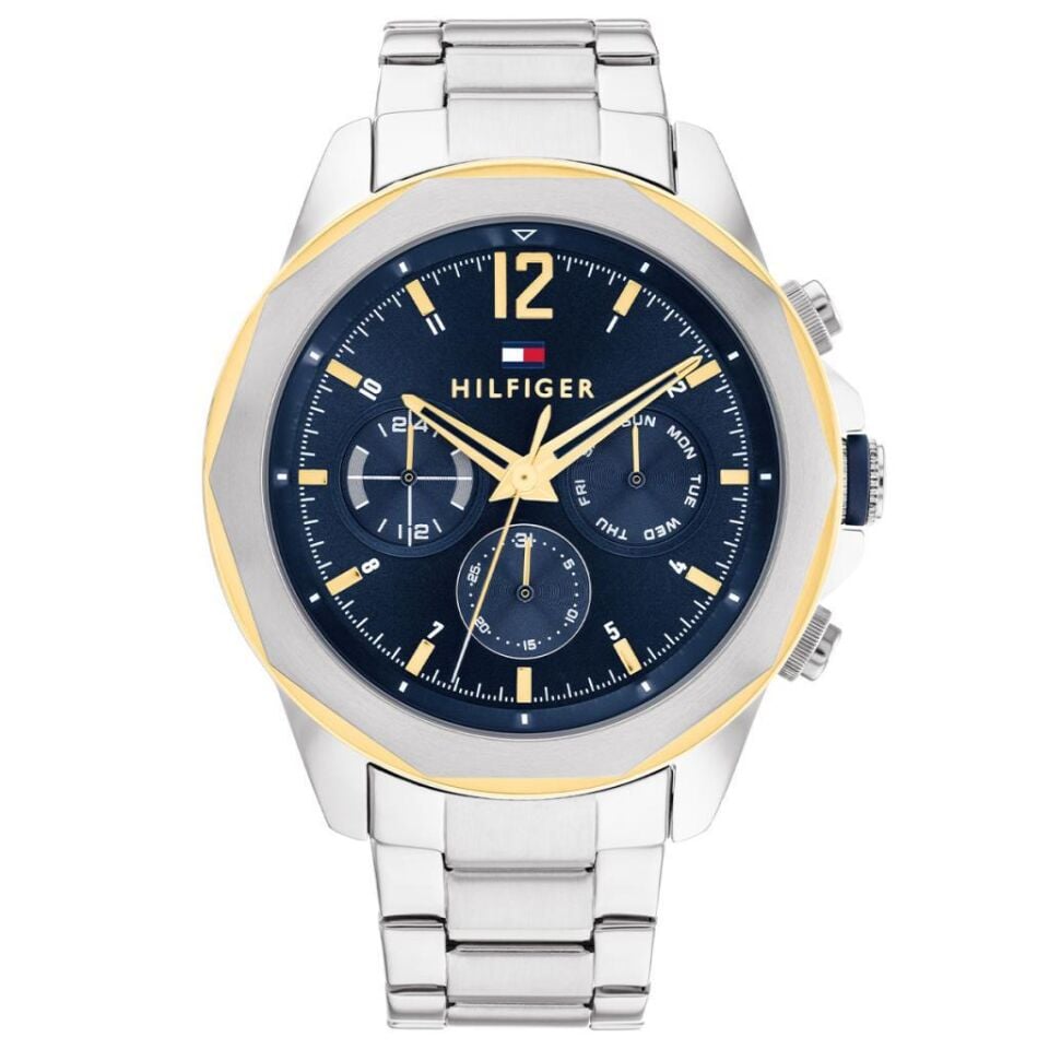 Tommy Hilfiger TH1792059 Çelik Metalik Gri Lacivert Kadran 46 mm Erkek Kol Saati