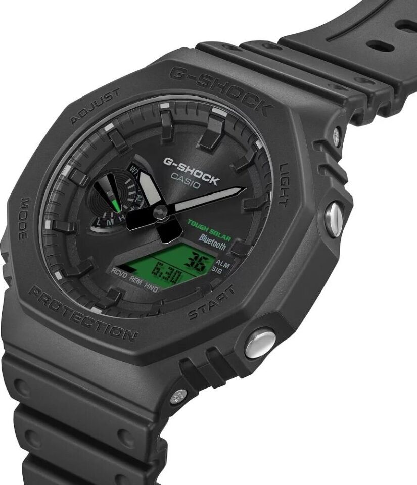 Casio GA-B2100BEG-1ADR Solar Silikon Siyah 10 ATM 45 mm Erkek Kol Saati