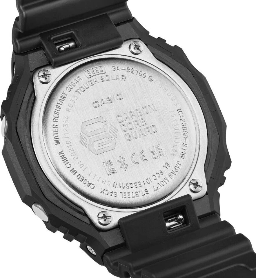 Casio GA-B2100BEG-1ADR Solar Silikon Siyah 10 ATM 45 mm Erkek Kol Saati