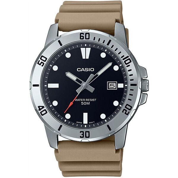 Casio MTP-VD01-5EVUDF Quartz Silikon Kahve 45 mm Erkek Kol Saati